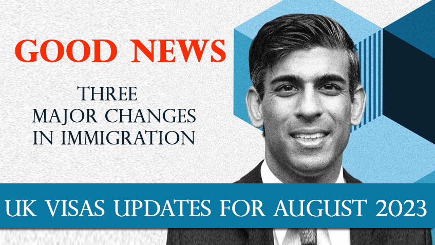 Three important updates regarding immigration in the UK are being discussed in this article. It focuses on the changes happening to UK visas in August 2023