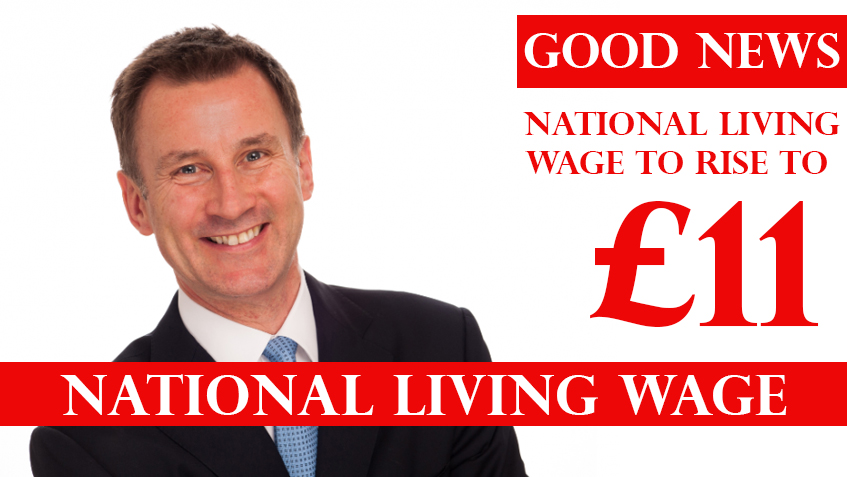 National living wage to rise to £11 an hour