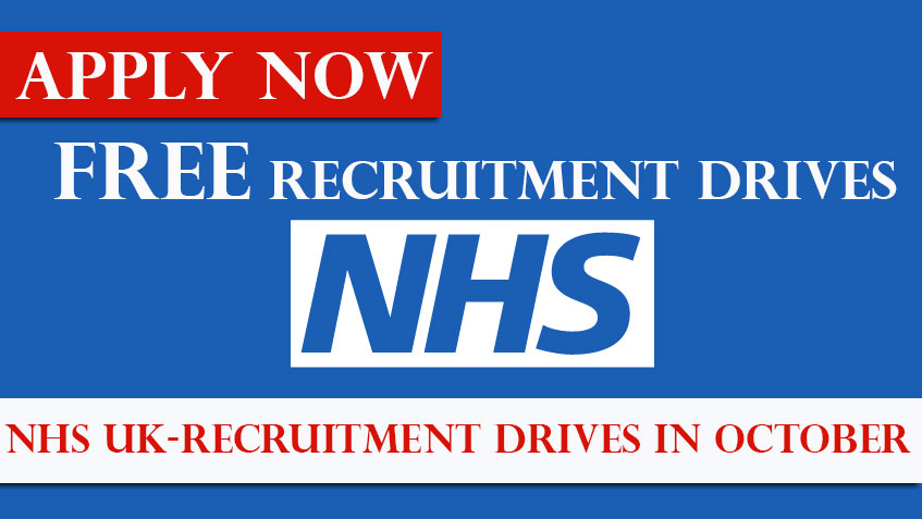 NHS UK recruitment drives in October – APPLY NOW