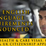 New English Language Requirements For UK Health & Care Visas, UK Work Visa & uk citizenship Applicant