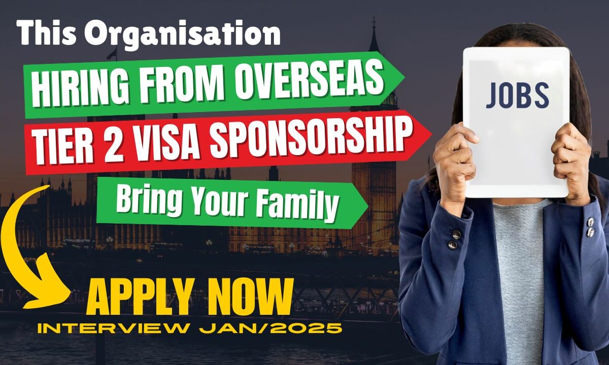 UK Tier 2 Visa Sponsorship Job