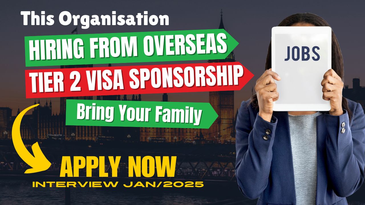 UK Tier 2 Visa Sponsorship Job