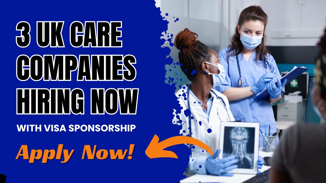 Three UK care companies hiring in 2025~ Care assistant jobs