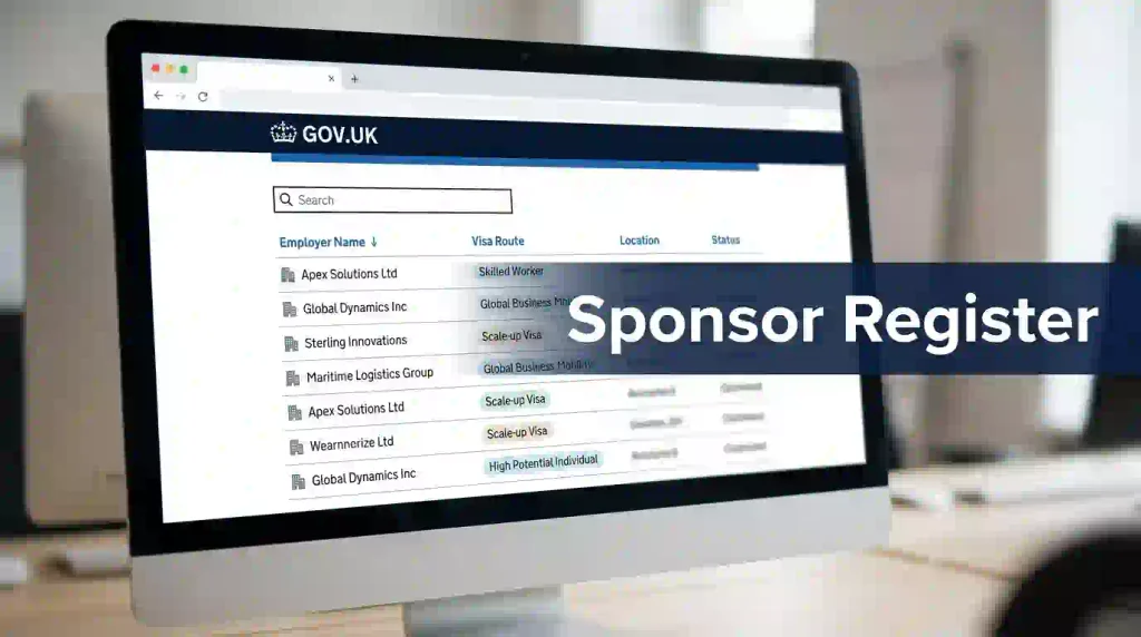 Check UK visa sponsor employers on the official sponsor register