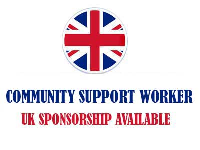 Community Support Worker in the UK with sponsorship opportunities