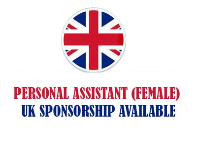 female personal assistant role in the UK with sponsorship