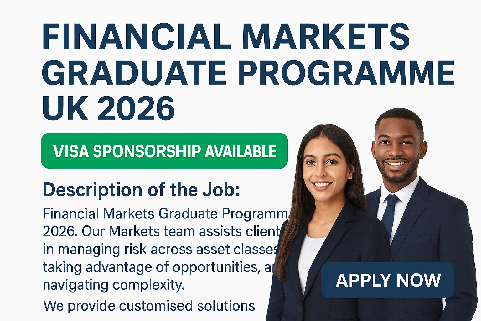 Financial Markets Graduate Programme UK 2026