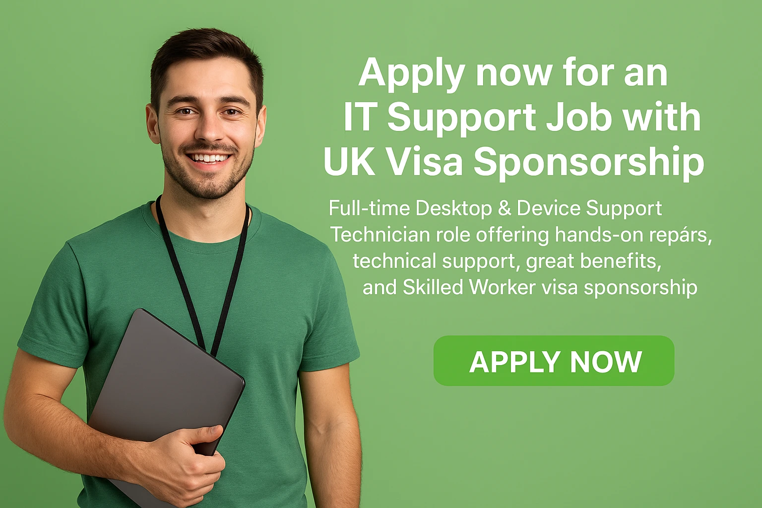 IT Support Job with UK Visa Sponsorship