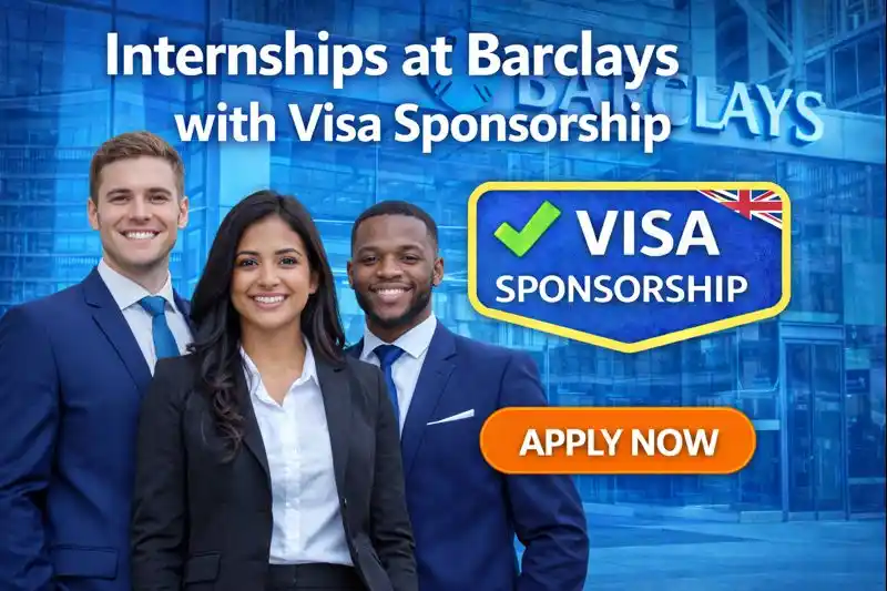 Internships at Barclays with Visa Sponsorship