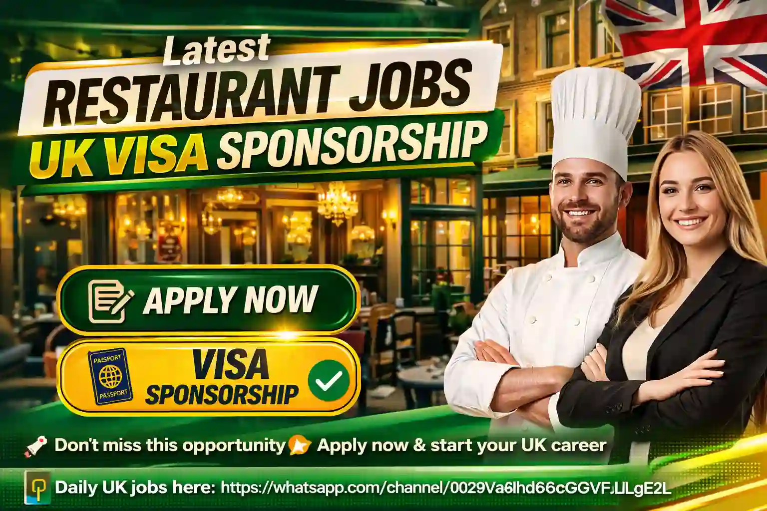 Restaurant Jobs UK Visa Sponsorship