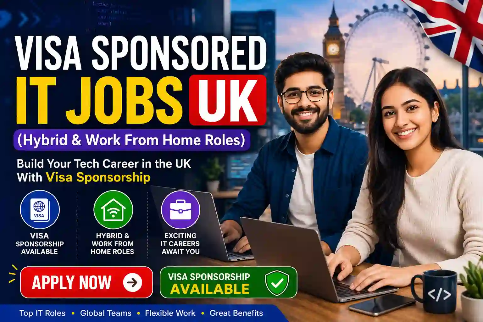 Visa Sponsored IT Jobs in the UK