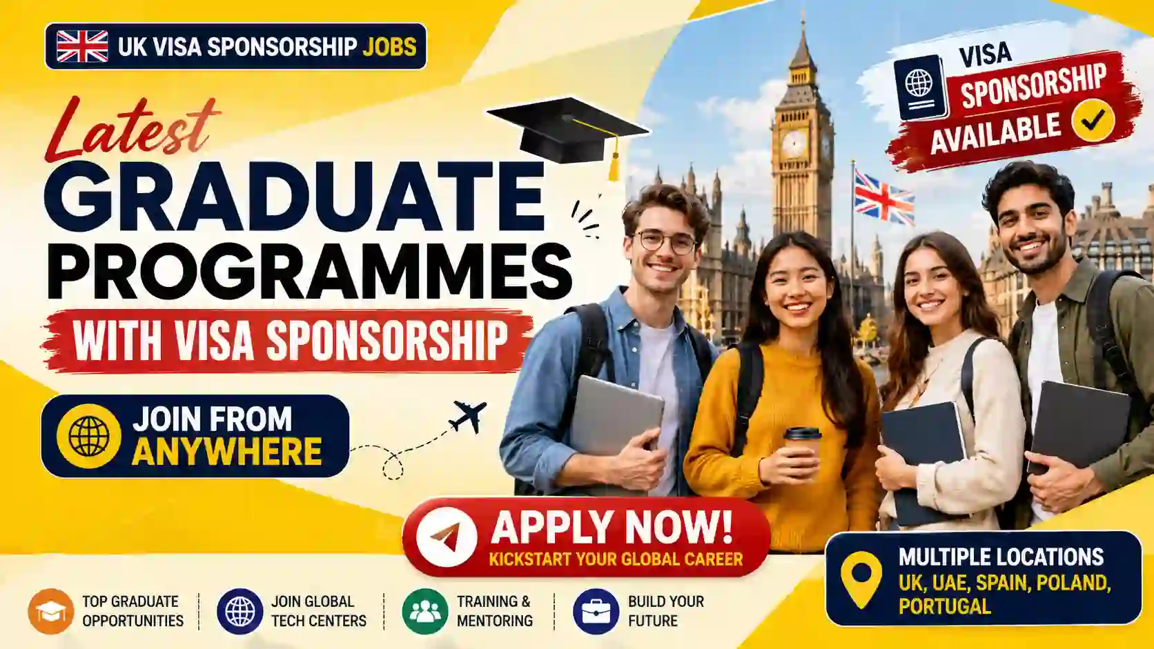 Latest Graduate Programmes With Visa Sponsorship