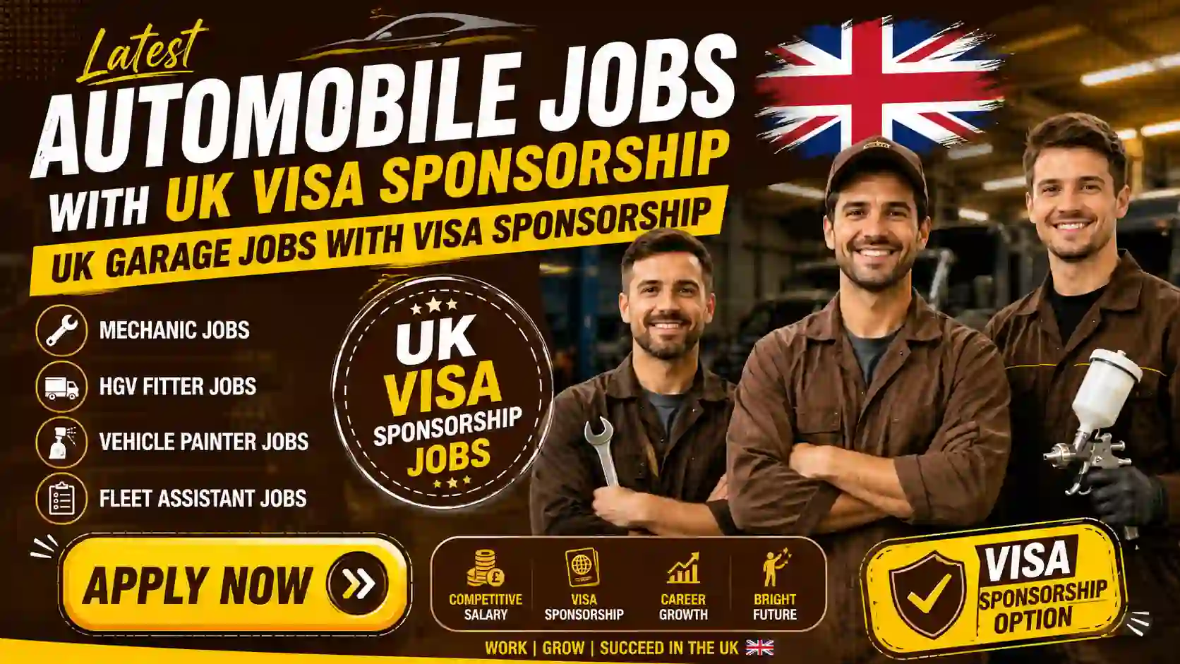 UK Garage Jobs With Visa Sponsorship