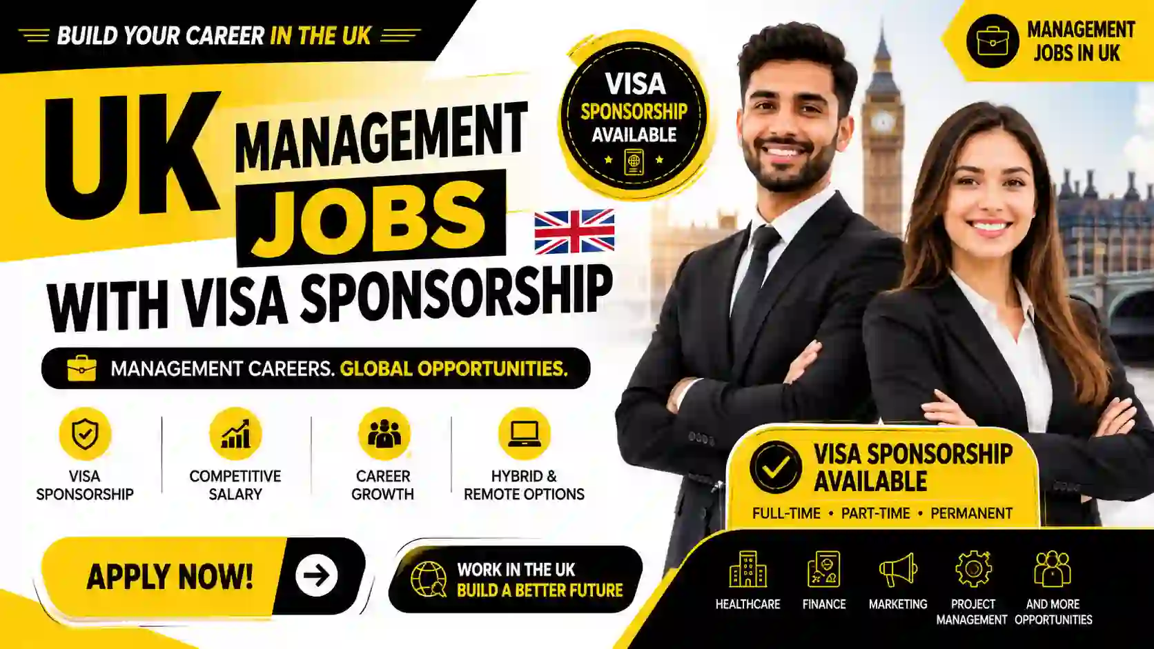 UK Management Jobs With Visa Sponsorship