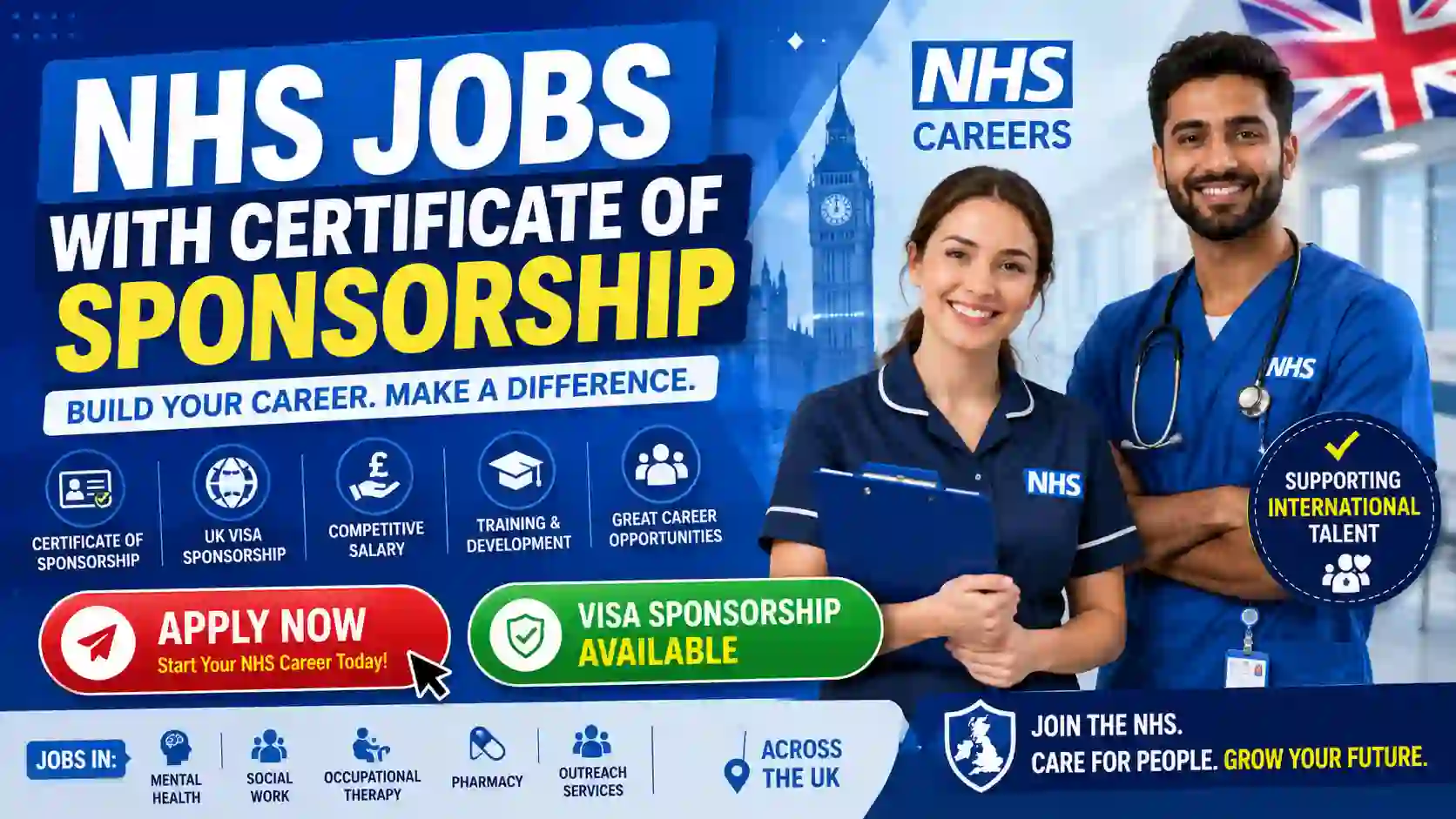 NHS Visa Sponsorship Jobs UK