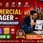 Commercial Manager UK Visa Sponsorship