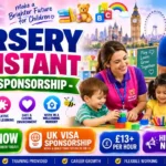 Nursery Assistant Visa Sponsorship UK