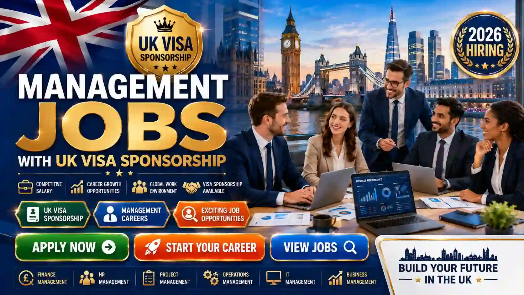 Management Jobs UK Visa Sponsorship