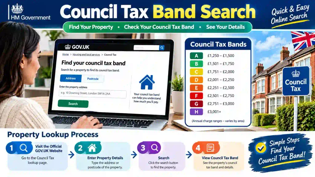 Check Council Tax band for a UK property