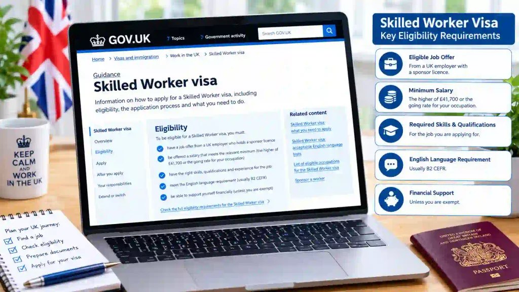 Check Skilled Worker visa requirements on GOV.UK