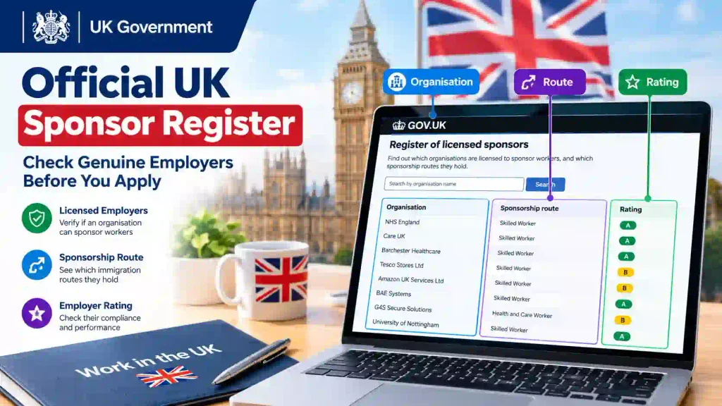 Visa Sponsorship Jobs in UK: The Ultimate 2026 Guide to Finding Genuine Sponsored Work 1 Check UK licensed sponsors for visa sponsorship jobs