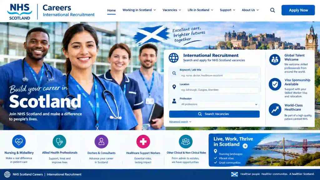 Find NHS Scotland visa sponsorship jobs