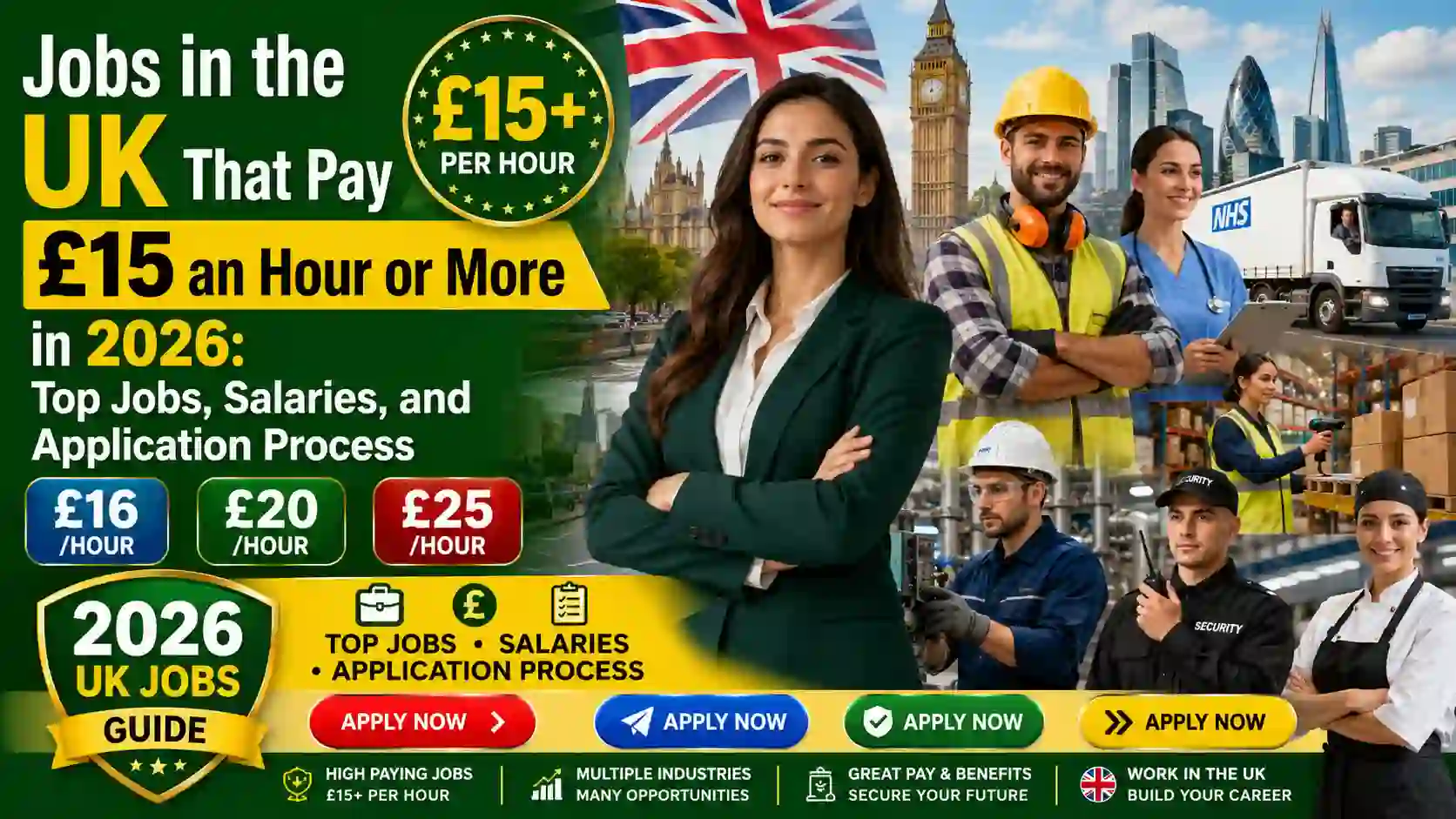 UK Jobs Paying £15 Per Hour or More