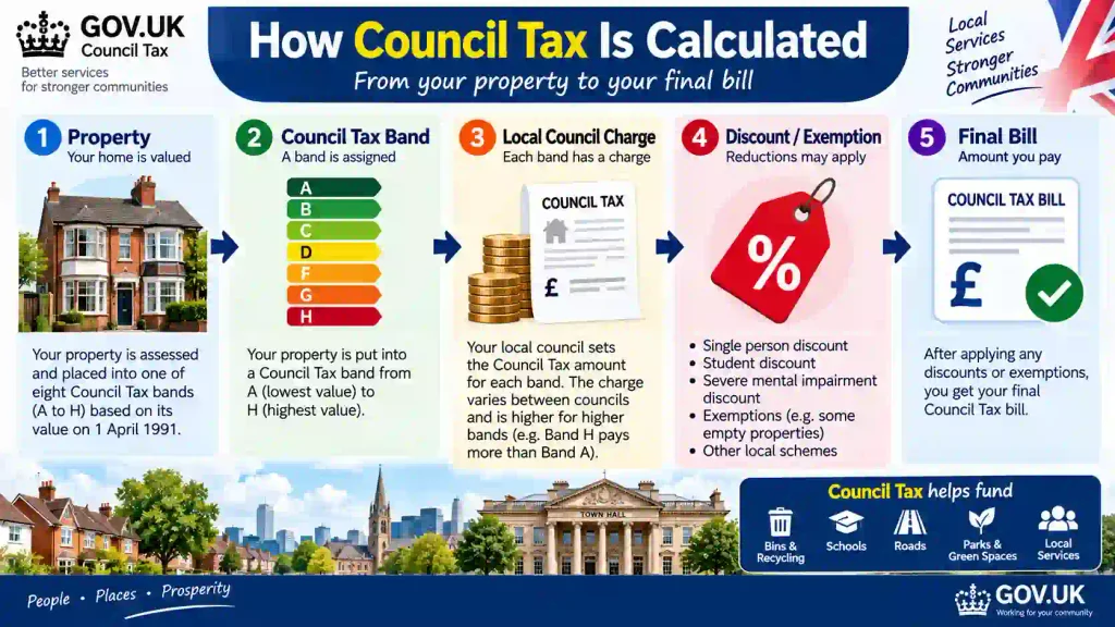 Understand how Council Tax is calculated in the UK