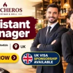 Assistant Manager job vacancy at Rancheros Rodízio Bar & Grill in Doncaster, offering up to £30,000 and employer-stated visa sponsorship.