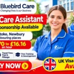 Female and male care professionals representing the Female Care Assistant vacancy at Bluebird Care in Basingstoke and Newbury.