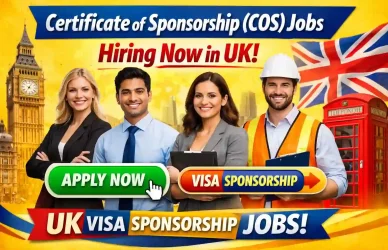 Certificate of Sponsorship (COS) Jobs