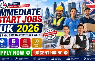 Immediate Start Jobs UK