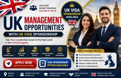 Manager Jobs With UK Visa Sponsorship