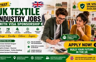 Textile Jobs UK With Visa Sponsorship